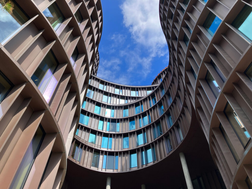 Axel Towers in Copenhagen, completed in 2016, is a landmark for its energy efficient design and striking appearance. Credit: Dan Gearino/Inside Climate News