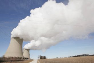Steam billows from the cooling towers at Exelon's nuclear power generating station in Byron, Illinois. Credit: Scott Olson/Getty Images