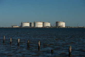 Residents in North Port St. Joe, Florida, had long been concerned that an export facility for liquified natural gas (LNG), like this one in Sabine Pass, Texas, would be built on the Gulf Coast in their community on the Florida Panhandle. But now Nopetro Energy says it had decided "many months ago" not to build the facility there. Credit: Getty Images.