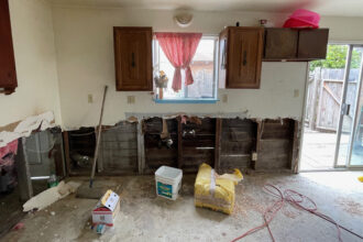 The disastrous Pajaro flood made the home Emilio Vasquez rents with his family unlivable. He's still waiting to hear when he can move back in. Credit: Liza Gross